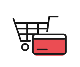 Worry-free online shopping icon