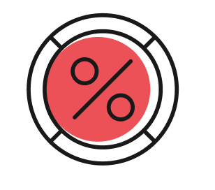 Tiered interest rates icon.